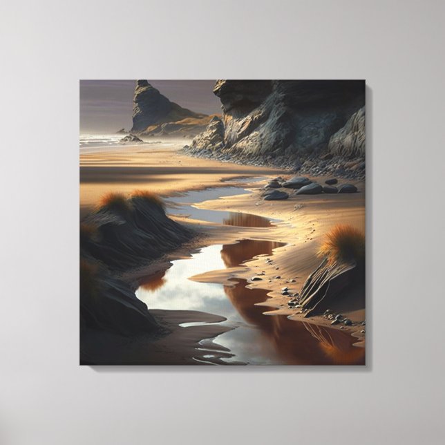 Sunset Shore Leinwanddruck (Vorderseite)