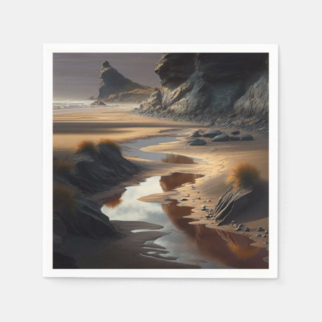 Sunset Shore Serviette (Vorderseite)