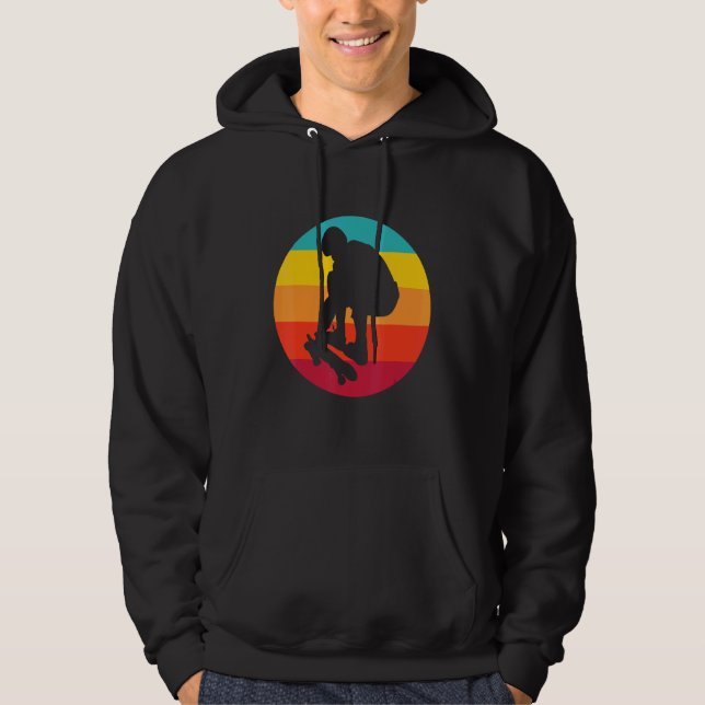 Sunset Skateboarder Hoodie (Vorderseite)