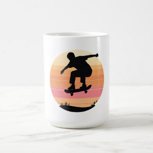 Sunset Skater Silhouette - Minimaler Skate Art Kaffeetasse