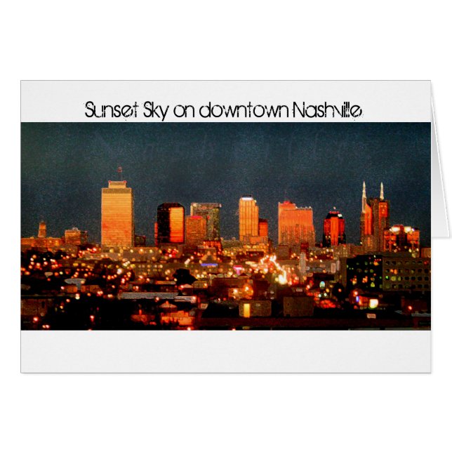 Sunset Sky dans le centre-ville de Nashville (Devant horizontal)
