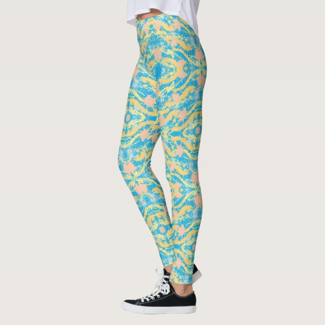 Sunset Sky Paint Spritzer Leggings (Links)