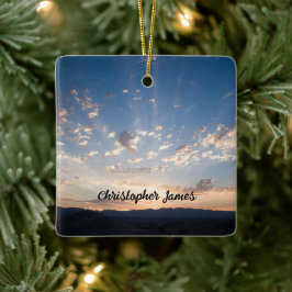 Sunset Sky Personalisiert Keramikornament