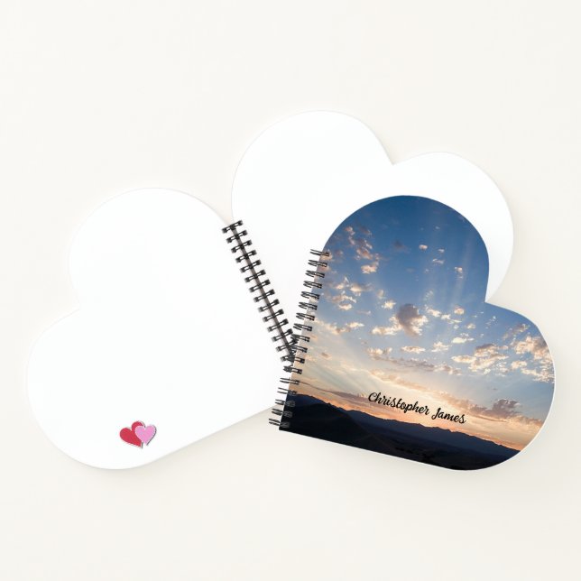 Sunset Sky Personalisiert Notizbuch (Innenseite)