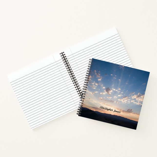 Sunset Sky Personalisiert Notizbuch (Innenseite)