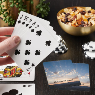 Sunset Sky Personalisiert Spielkarten