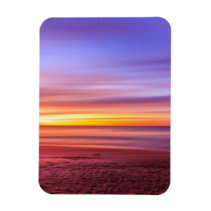 Sunset Sky über Strand und Meer Magnet