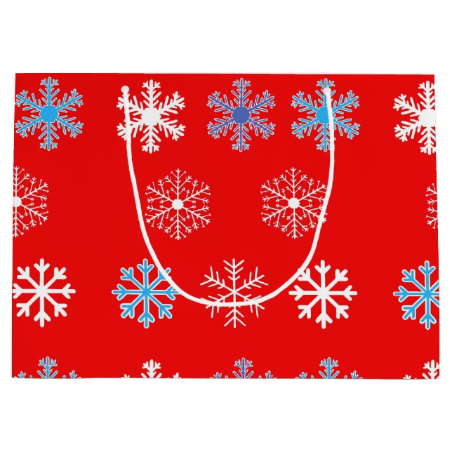 Sunset Snowflake Große Geschenktasche Große Geschenktüte (Vorderseite)