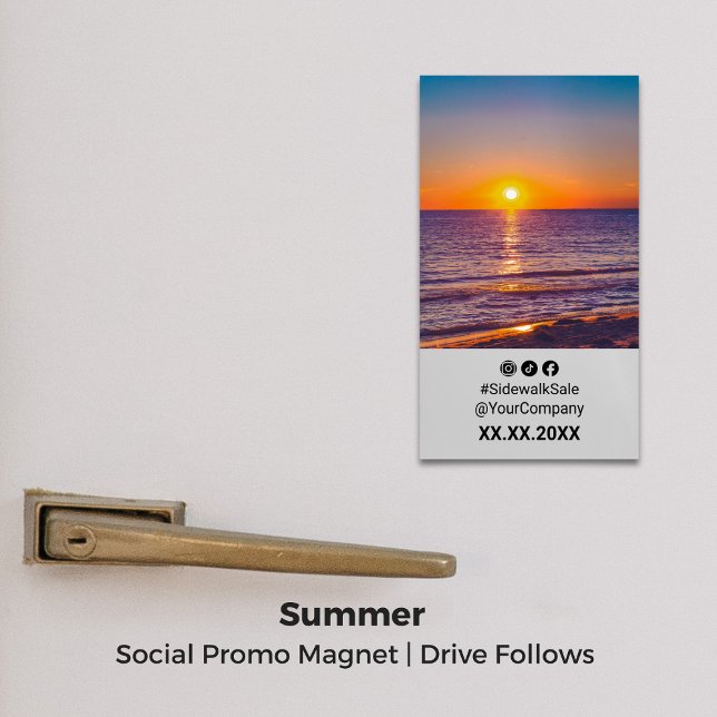 Sunset Social Media - Portrait Layout Promo Magnet (Sunset Social Media · Portrait Layout Promo Magnet)