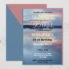Sunset Soiree Geburtstagsfeier Einladung