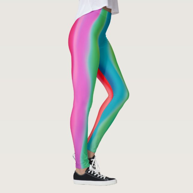 "Sunset Sorbet" Abstrakte Kunst Leggings (Rechts)