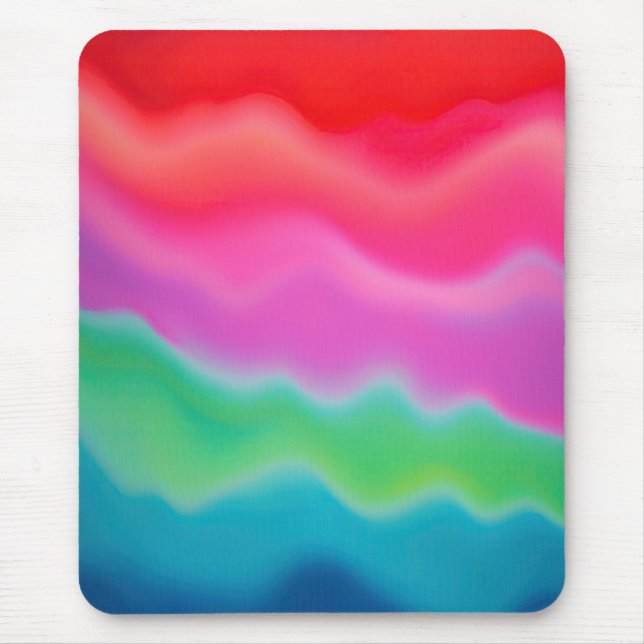 "Sunset Sorbet" Abstrakte Kunst Mousepad (Vorne)