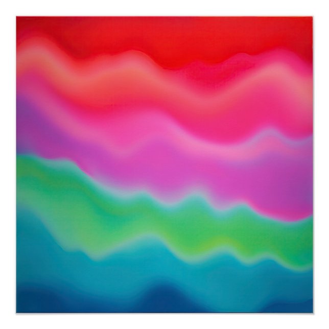 "Sunset Sorbet" Abstrakte Kunst Poster (Vorderseite)