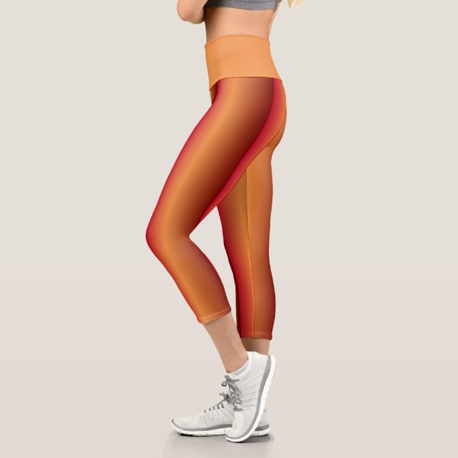 Sunset Stripe Acwear Capri Leggings (Links)