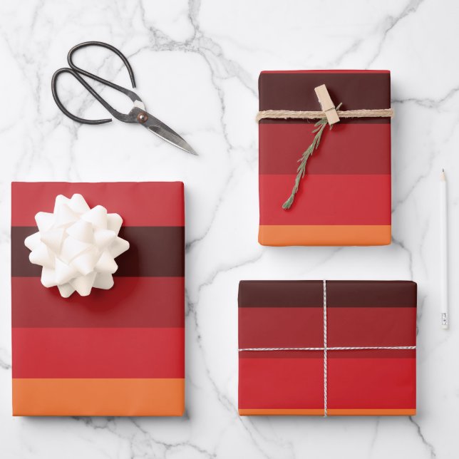 Sunset Stripes Geschenkpapier Set (Vorderseite)