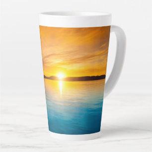 Sunset Sunrise Golden Hour Latte Hote Hoch Tasse C