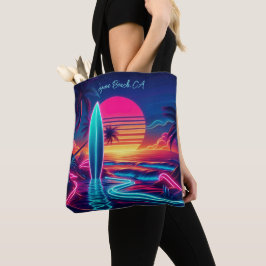 Sunset Surfboard Neon Lights- Tasche