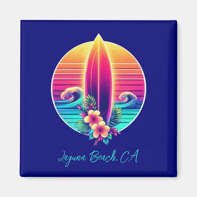 Sunset Surfboard Paradies- Magnet (Vorne)