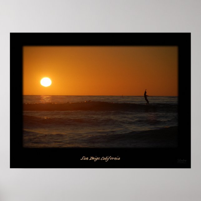 Sunset Surfer Poster (Vorne)