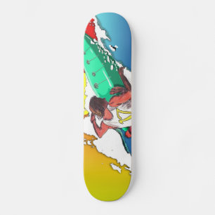 Sunset Surfer Surfing Skateboard conception de pon