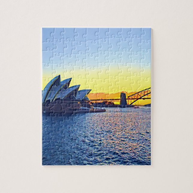 Sunset Sydney Opera House Puzzle (Vertikal)