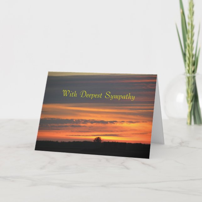 Sunset Sympathy Card Karte (Vorderseite)
