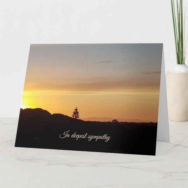 Sunset sympathy card  karte (Vorderseite)