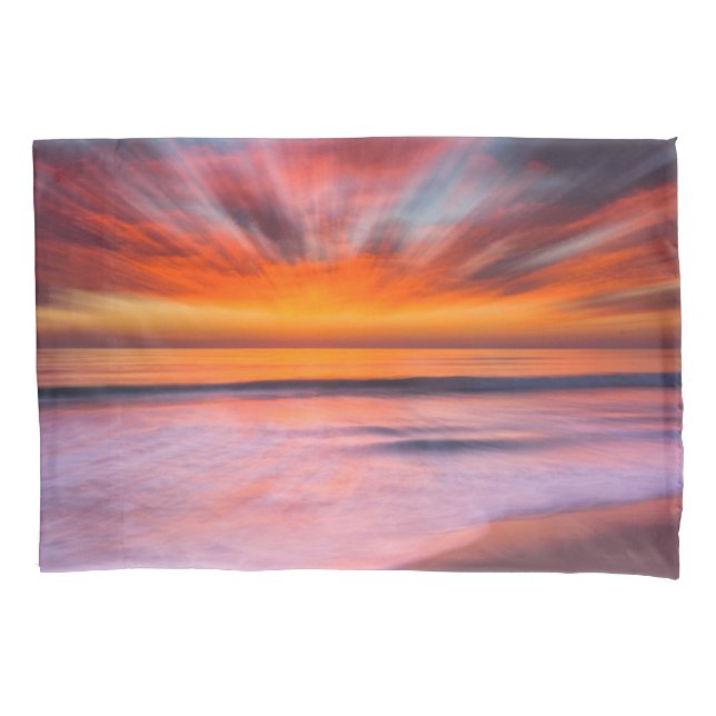 Sunset Tamarack Beach| Carlsbad, CA Kissenbezug (Vorderseite-Links)