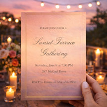 Sunset Terrace Soirée Invitation