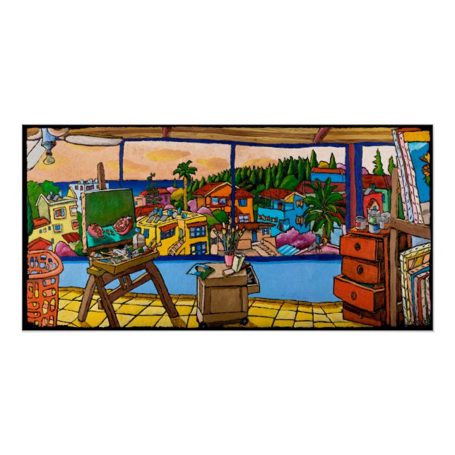 Sunset - The Studio, Jonathan Kis-Lev Poster (Vorderseite)