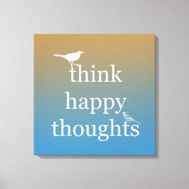 Sunset Think Happy Leinwanddruck (Vorderseite)