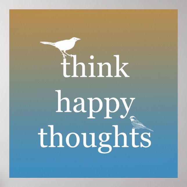 Sunset Think Happy Poster (Vorne)