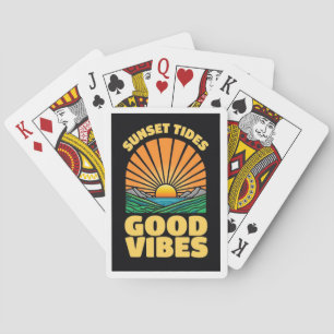 Sunset Tides Good Vibes Poker Karten spielen Karte Spielkarten