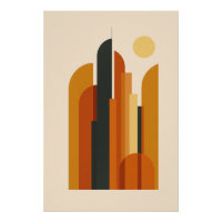 Sunset Tower - Stilisierte Stadt