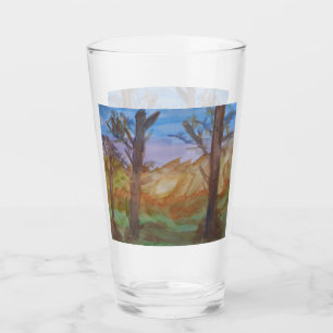 Sunset Trees Glas