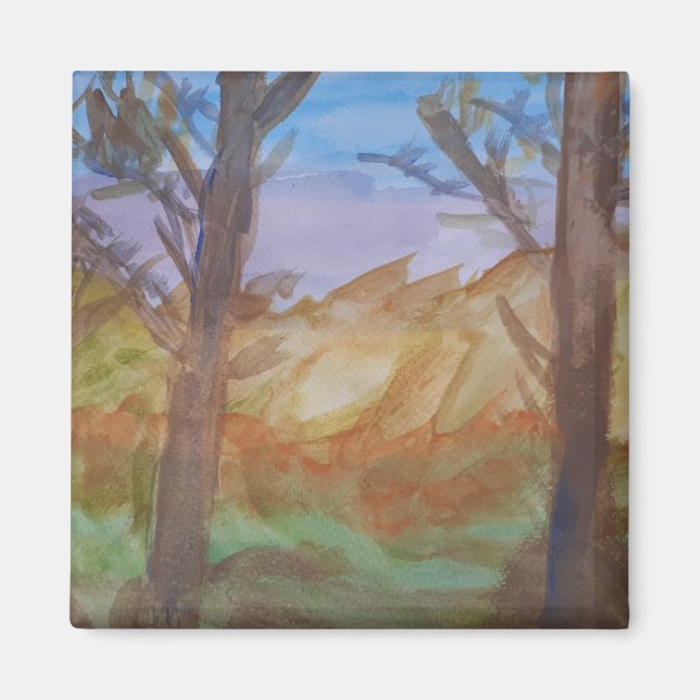 Sunset Trees Magnet (Vorne)