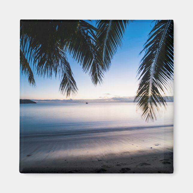 Sunset Tropical Seascape, Fidschi Magnet (Vorne)