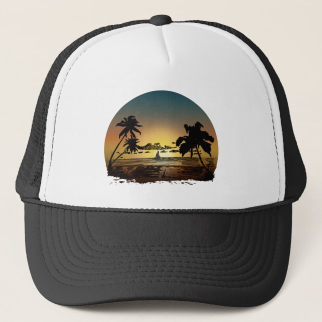 Sunset Truckerkappe (Vorderseite)