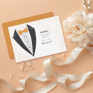 Sunset Tuxedo Trauzeuge Confetti Vorschlag Einladung