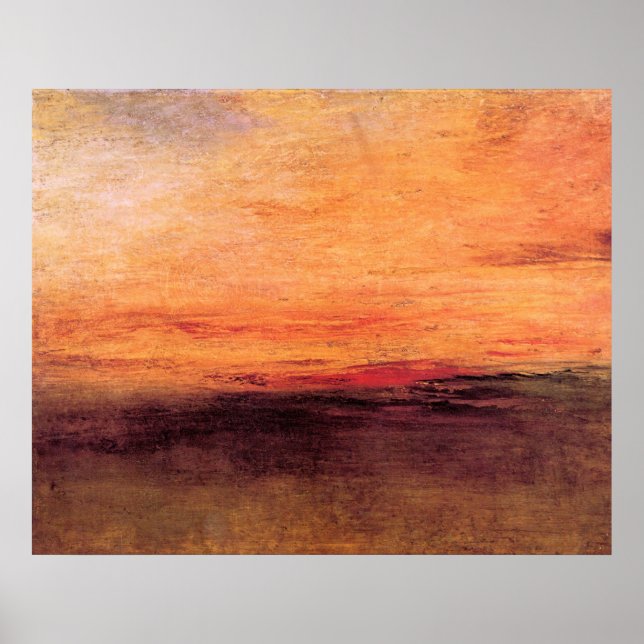 Sunset von Joseph Mallord Turner Poster (Vorne)