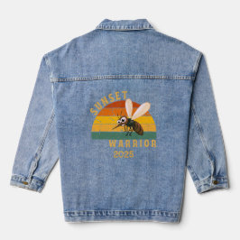 Sunset Warrior - Retro Sunset Mosquito Jeansjacke