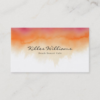 Sunset Watercolor Business Card  Visitenkarte