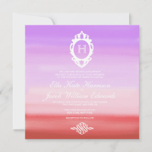 Sunset Watercolor Collection   Einladung zur Hochz