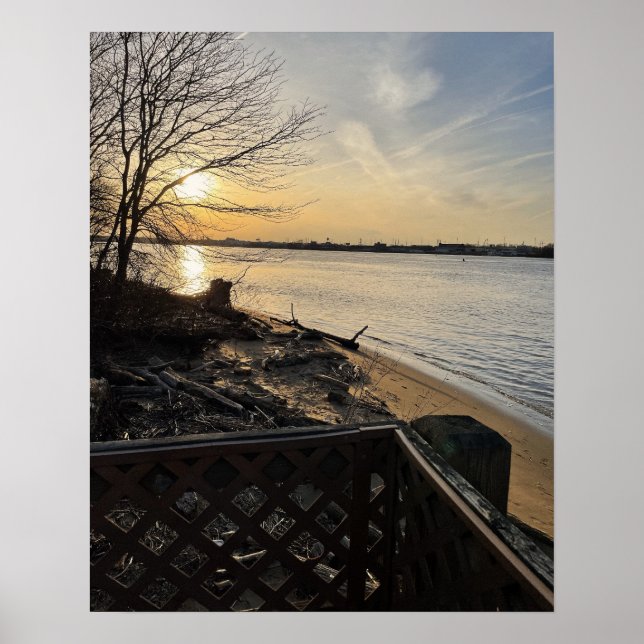 Sunset Waterscape Foto Poster (Vorne)