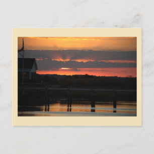 Sunset Waterscape Foto Postkarte