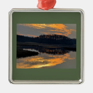 Sunset Waterscape Reflection Ornament 