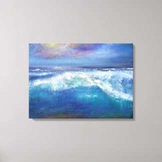 Sunset Wave Wrapped Canvas Leinwanddruck
