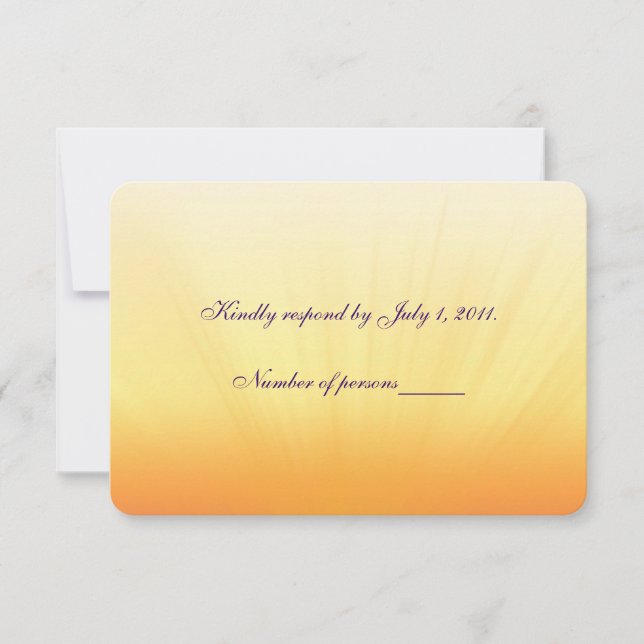 Sunset Wedding RSVP (Vorderseite)