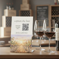 Sunset Weingut QR Code Capture the Love Hochzeit