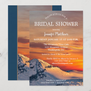 Sunset Winter Wonderland Bridal Dusche Einladung